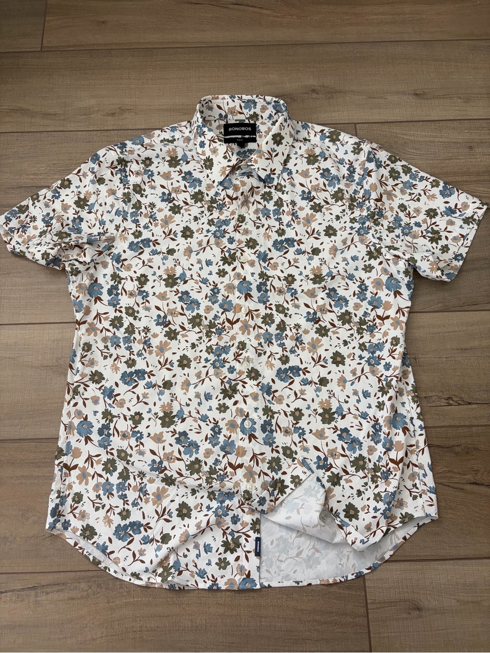 Bonobos Tech floral short sleeve Shirt sz Large